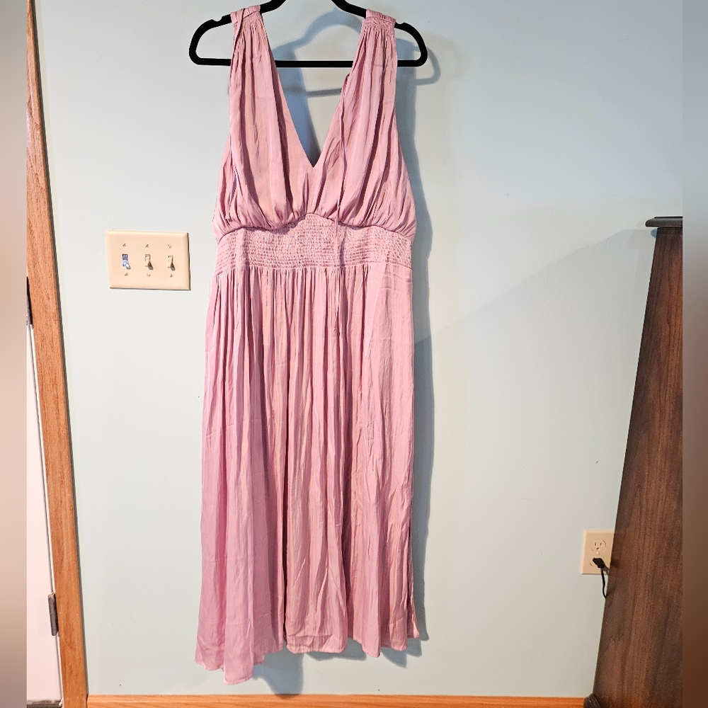 Goddess Style Silky Dress in Pink, Size XXL by Old Navy